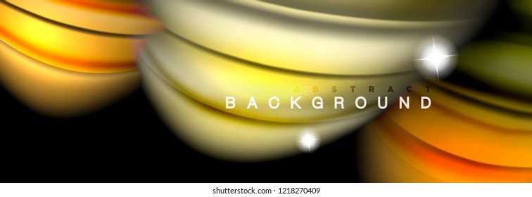 Diseño abstracto de fondo, mezcla de ondas de color líquido en negro, ilustración vectorial