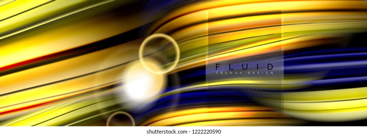Diseño abstracto de fondo, mezcla de ondas de color líquido en negro, ilustración vectorial