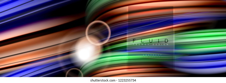 Diseño abstracto de fondo, mezcla de ondas de color líquido en negro, ilustración vectorial