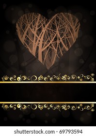 Background with abstract design heart. Eps10