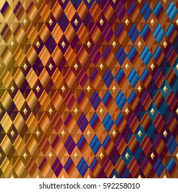 Background abstract for design. Vector illustration. Colorful mosaic banner. Pattern seamless geometric with decorative elements. Print on textile.