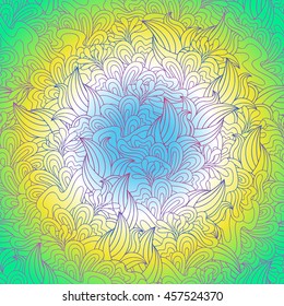 Background with abstract doodle waves. Seamless texture. 