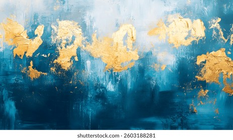 background Abstract drawn by brush.  Vector Golden shiny veins and Liquid marble texture.Watercolor Fluid art luxury wallpaper for design, print, invitations.
