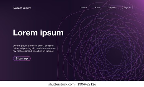 Background Abstract Dynamic Linear Waves Purple Light For Homepage. Vector Illustration EPS10.