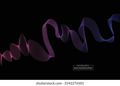 background abstract dynamic sound wave simple colorful banner illustration template