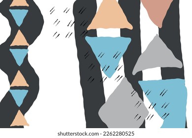 Background with abstract elements, organic and geometric shapes. Vector background for social networks, posters, flyers and other things