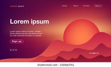 Background abstract evening light gradients curve for Homepage. Vector Illustration EPS10.