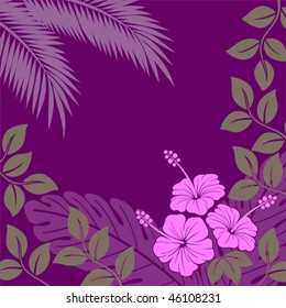 background with abstract exotic plants