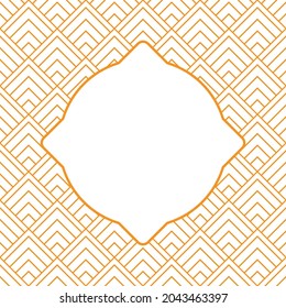 background with an abstract figure in the center with a place for text, photos or illustrations for greetings, postcards, banners and creative designs. Flat style