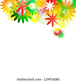 Background with abstract flowers