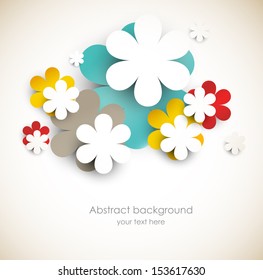 Background with abstract flowers