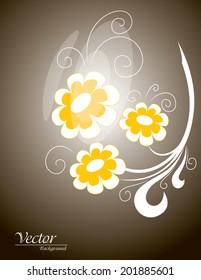 Background with Abstract Flowers.