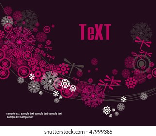 Background with abstract flowers