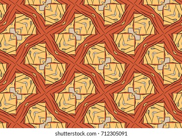 background abstract flowers. brown and yellow colors. Abstract patterns for fabrics, cloth, textile, and tissue.