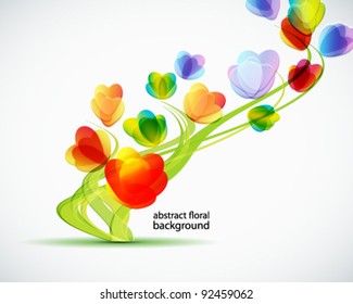 Background with a abstract flowers eps 10