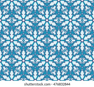 background with abstract flowers. seamless texture. vector. blue color. for interior design, printing, textile industry