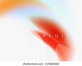 Diseño de colores de fluidos abstractos de fondo, plantilla de moda vectorial