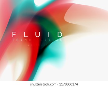 Background abstract fluid colors design, vector trendy template