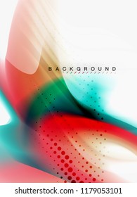 Diseño de colores de fluidos abstractos de fondo, plantilla de moda vectorial