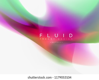 Background abstract fluid colors design, vector trendy template