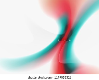 Diseño de colores de fluidos abstractos de fondo, plantilla de moda vectorial