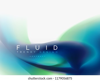 Diseño de colores de fluidos abstractos de fondo, plantilla de moda vectorial