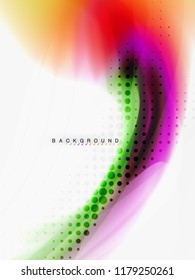 Diseño de colores de fluidos abstractos de fondo, plantilla de moda vectorial