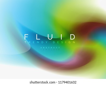 Background abstract fluid colors design, vector trendy template