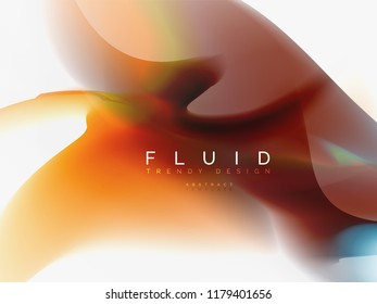 Diseño de colores de fluidos abstractos de fondo, plantilla de moda vectorial