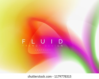 Background abstract fluid colors design, vector trendy template