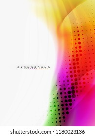 Diseño de colores de fluidos abstractos de fondo, plantilla de moda vectorial