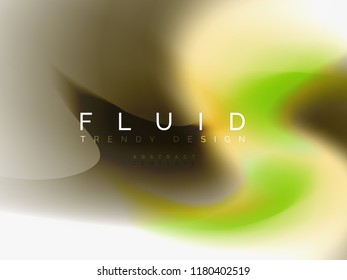 Diseño de colores de fluidos abstractos de fondo, plantilla de moda vectorial