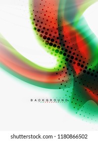 Diseño de colores de fluidos abstractos de fondo, plantilla de moda vectorial