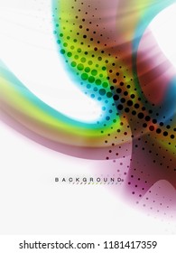 Diseño de colores de fluidos abstractos de fondo, plantilla de moda vectorial