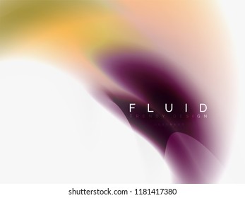 Background abstract fluid colors design, vector trendy template