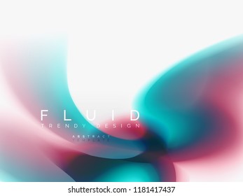 Background abstract fluid colors design, vector trendy template