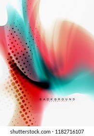 Diseño de colores de fluidos abstractos de fondo, plantilla de moda vectorial