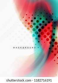 Diseño de colores de fluidos abstractos de fondo, plantilla de moda vectorial