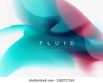 Diseño de colores de fluidos abstractos de fondo, plantilla de moda vectorial