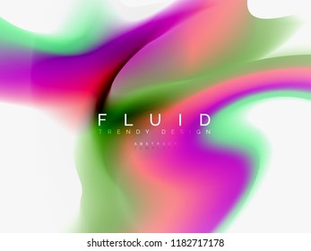 Plano de fundo abstrato fluido cores design, vetor trendy template