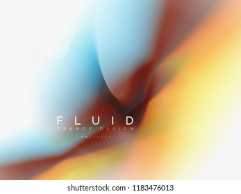 Diseño de colores de fluidos abstractos de fondo, plantilla de moda vectorial