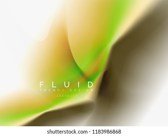 Plano de fundo abstrato fluido cores design, vetor trendy template