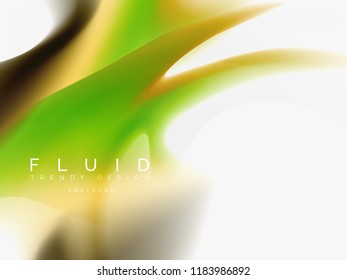 Diseño de colores de fluidos abstractos de fondo, plantilla de moda vectorial