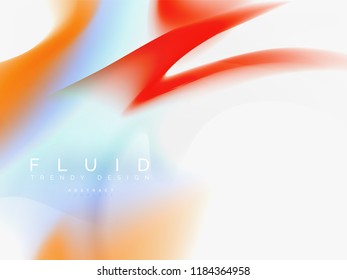 Diseño de colores de fluidos abstractos de fondo, plantilla de moda vectorial