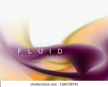 Background abstract fluid colors design, vector trendy template