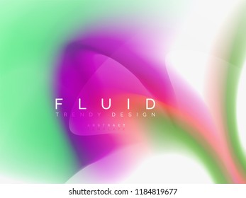 Diseño de colores de fluidos abstractos de fondo, plantilla de moda vectorial