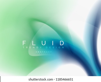 Diseño de colores de fluidos abstractos de fondo, plantilla de moda vectorial