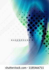 Diseño de colores de fluidos abstractos de fondo, plantilla de moda vectorial