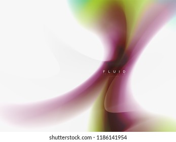 Diseño de colores de fluidos abstractos de fondo, plantilla de moda vectorial