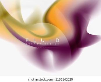 Plano de fundo abstrato fluido cores design, vetor trendy template
